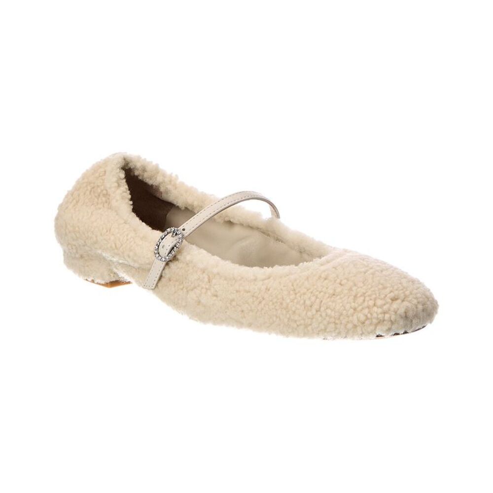 Stuart Weitzman Lennox Shearling Flat, Brown